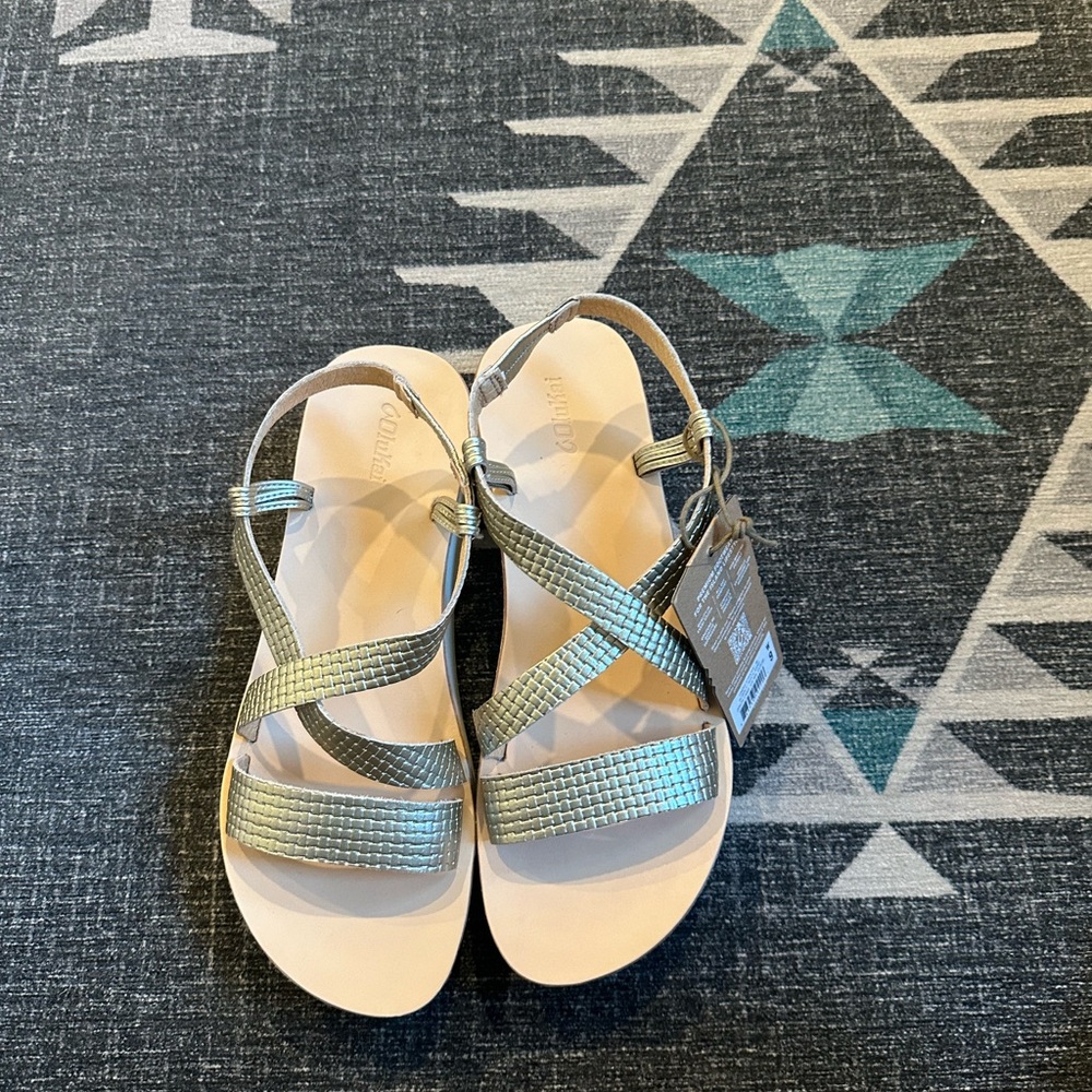 OluKai Women's Sandals in Shimmering Silver